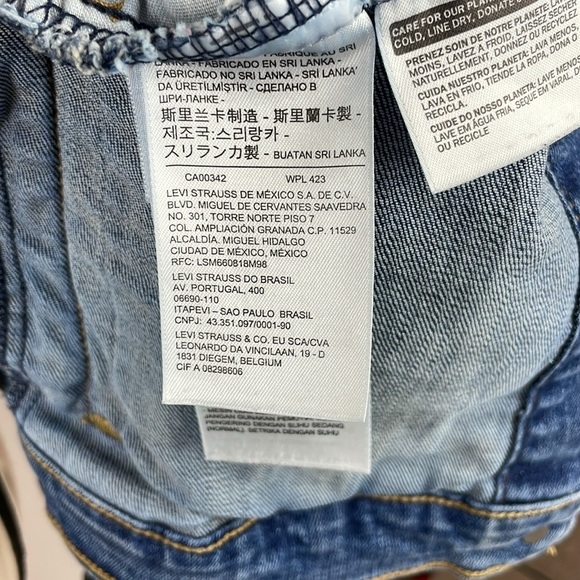 Levi Womens Denim Jean Jacket SZ Small Button Down Stretch - Picture 10 of 12